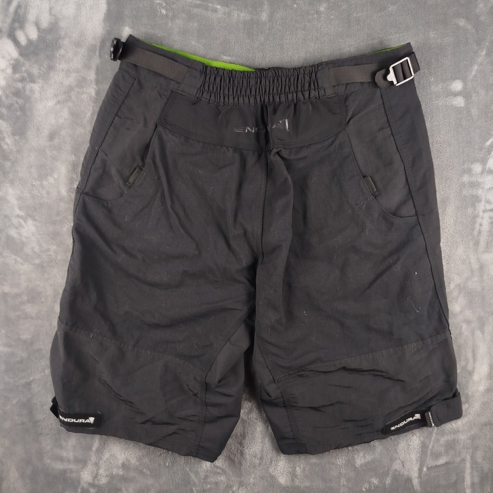ENDURA Hummvee Cycling Cargo Shorts‎ Black Nylon Zip Pockets Mens XL Montain - Picture 2 of 8